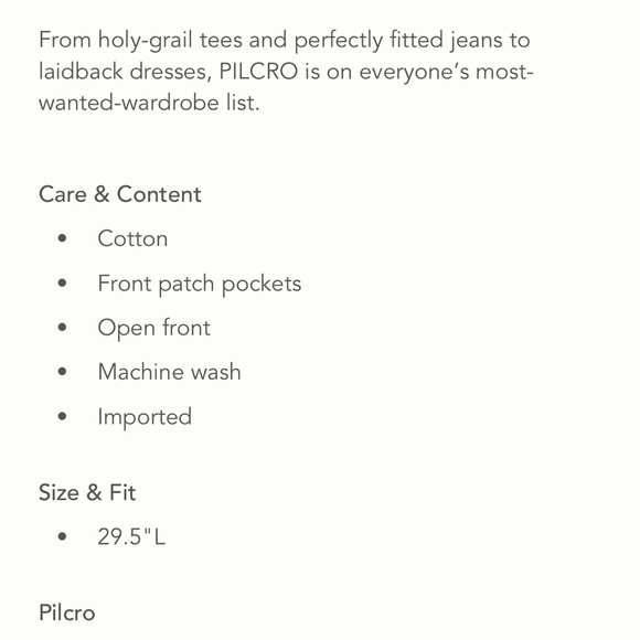 NWT Anthropologie Pilcro Gauze Open-Front Shirt Top - Picture 8 of 10